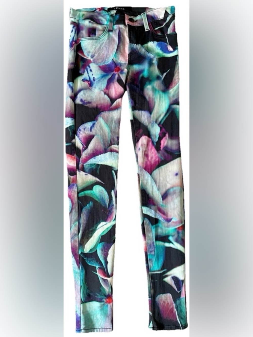 J BRAND Super Skinny HYDRA Print Stretch JEANS Size 24